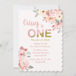 Invitación Una fiesta de cumpleaños floral