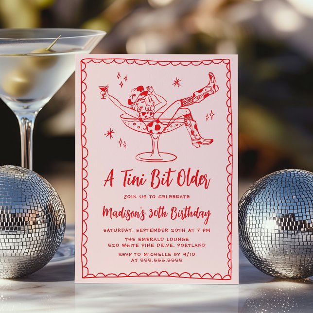 Invitación Una fiesta de cumpleaños roja y roja un poco más a (Subido por el creador)