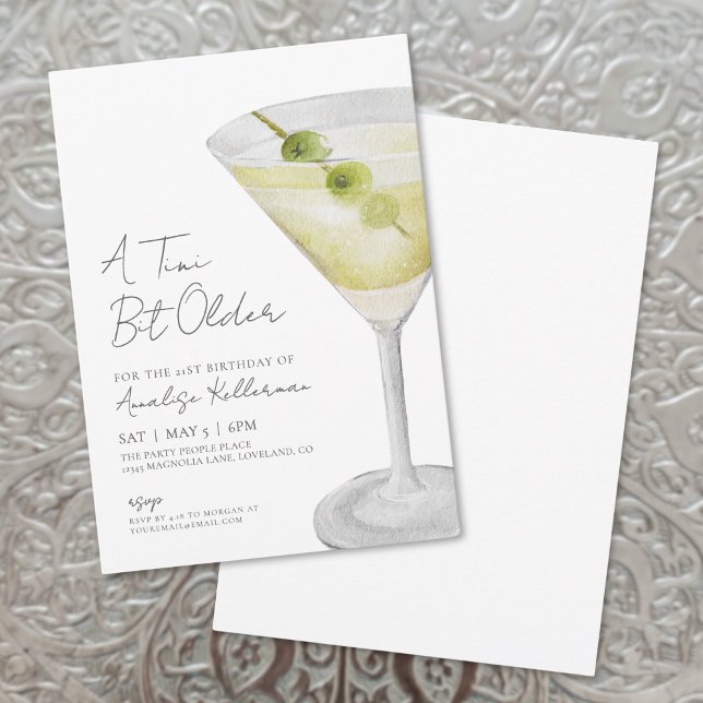 Invitación Una Fiesta de Cumpleaños Un Poco Más Grande (A Tini Bit Older Birthday Party Invitation)