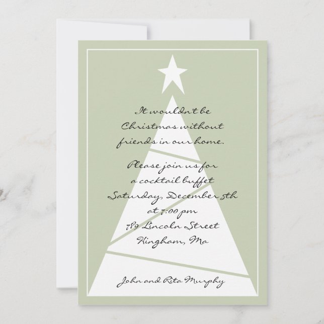 Invitación ¡Una fiesta de Navidad! (Anverso)