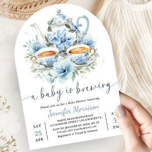 Invitación Una fiesta de té para bebé está en marcha Baby Sho