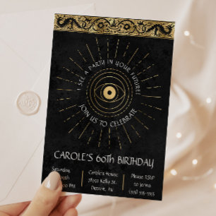 Invitación Una fiesta en tu futuro, cartas de tarot de cumple