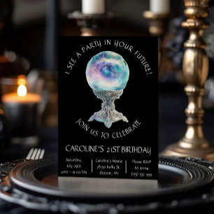 Invitación Una Fiesta en Tu Futuro, Cumpleaños con Bola de Cr