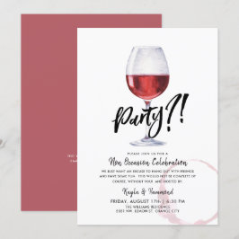 Invitación ¿Una fiesta solo para divertirse? | Copa de vino c