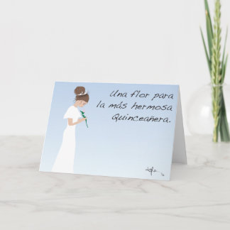 Invitación Una flor para la quinceañera