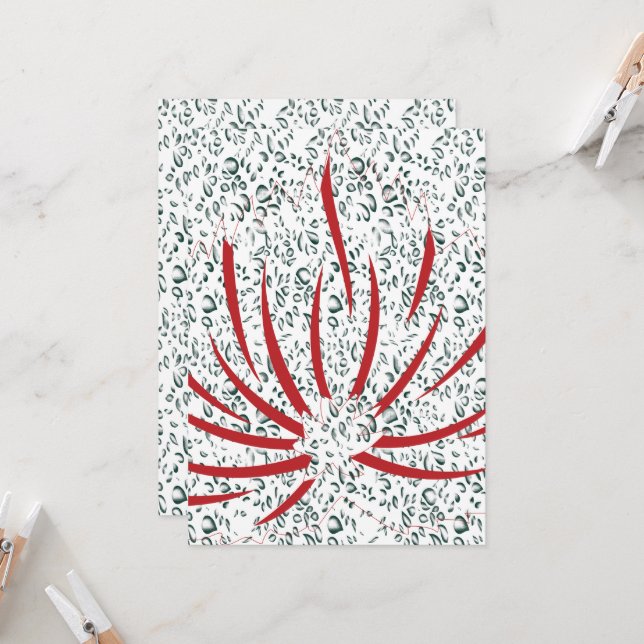 Invitación una flor roja sobre un fondo negro (Anverso/Reverso In Situ)