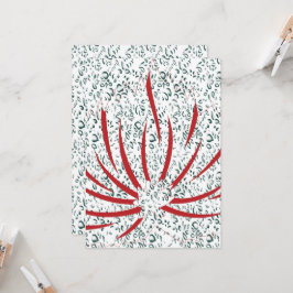 Invitación una flor roja sobre un fondo negro