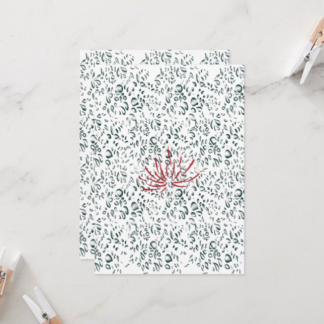 Invitación una flor roja sobre un fondo negro (Anverso/Reverso In Situ)