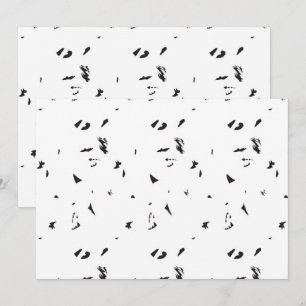 Invitación una foto en blanco y negro de un rebaño de aves
