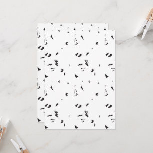 Invitación una foto en blanco y negro de una bandada de pájar