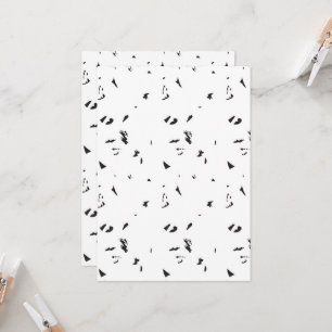 Invitación una foto en blanco y negro de una bandada de pájar