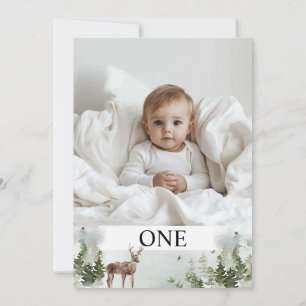 Invitación Una foto   Mi primer año   Personalizado