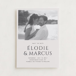 Invitación Una foto moderna La tipografía audaz salva la fech