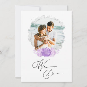 Invitación *~* Una FOTO Pareja RSVP + QR AR6 Boda Floral Inv