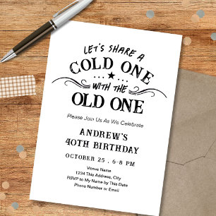 Invitación Una fría con la cerveza Old One 40º
