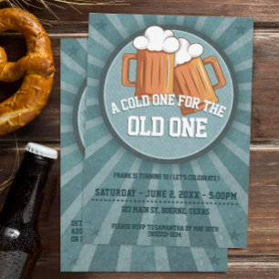 Invitación Una Fría para la Fiesta de Cumpleaños de Cerveza d