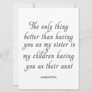 Invitación Una hermana es un regalo para el corazón