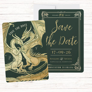 Invitación Una historia de amor a dragón salva la fecha