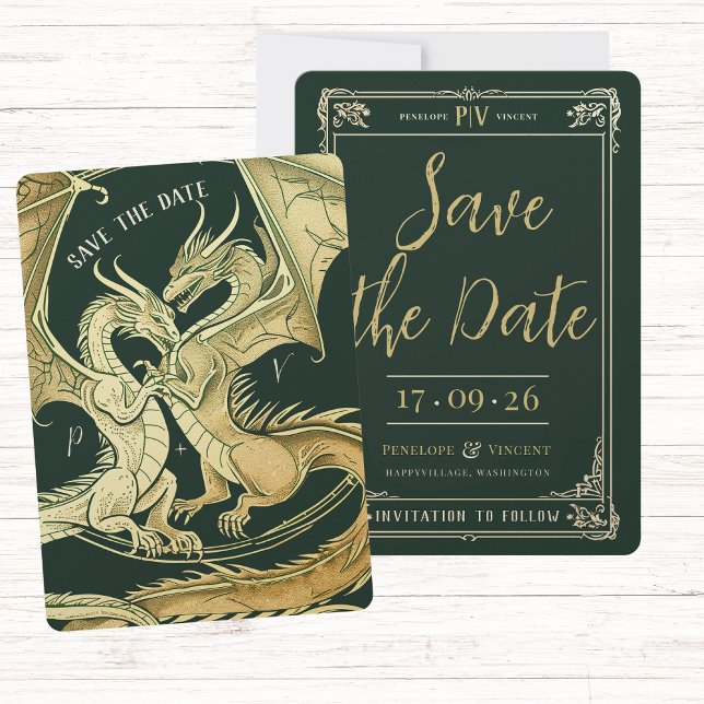Invitación Una historia de amor a dragón salva la fecha (Subido por el creador)