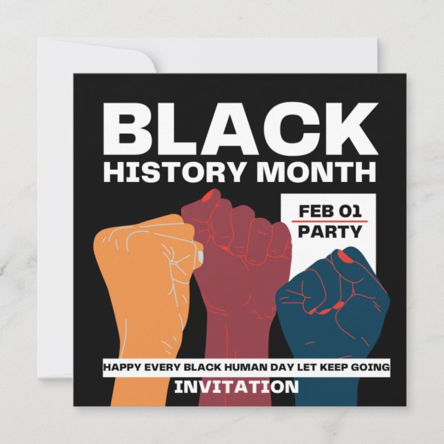 Invitación Una historia maravillosa Fiesta de BHM  (Anverso)