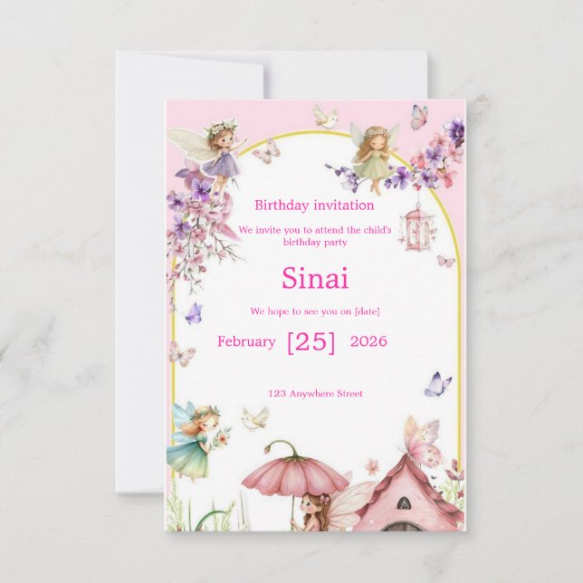 Invitación: una invitación especial para el cumple (Anverso)