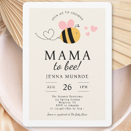 Invitación Una Mamá Cuidada Para Ser Baby Shower Rosa