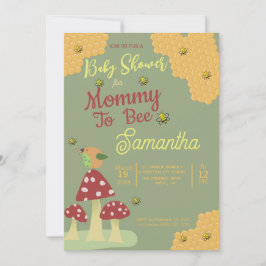 Invitación Una Mami Roja Verde Amarilla Para Ser Baby Shower