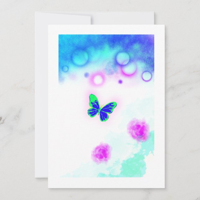 Invitación Una mariposa  (Anverso)