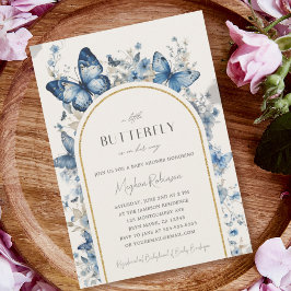 Invitación Una mariposa en camino a Baby Shower