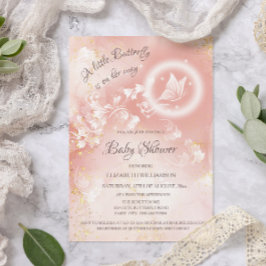 Invitación Una mariposa en camino a Baby Shower