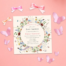 Invitación Una mariposa en camino a Baby Shower