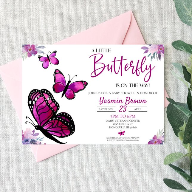 Invitación ¡Una Mariposa Está En Camino! Baby Shower (Subido por el creador)
