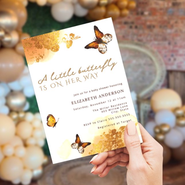 Invitación Una mariposa pequeña está en camino al oro (Subido por el creador)