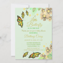 Una Mariposa Pequeña Está En Camino Del Bebé Flora