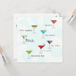 Invitación Una Martini, dos Martini Party Invitation Template