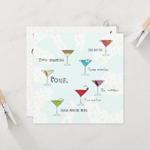 Invitación Una Martini, dos Martini Party Invitation Template