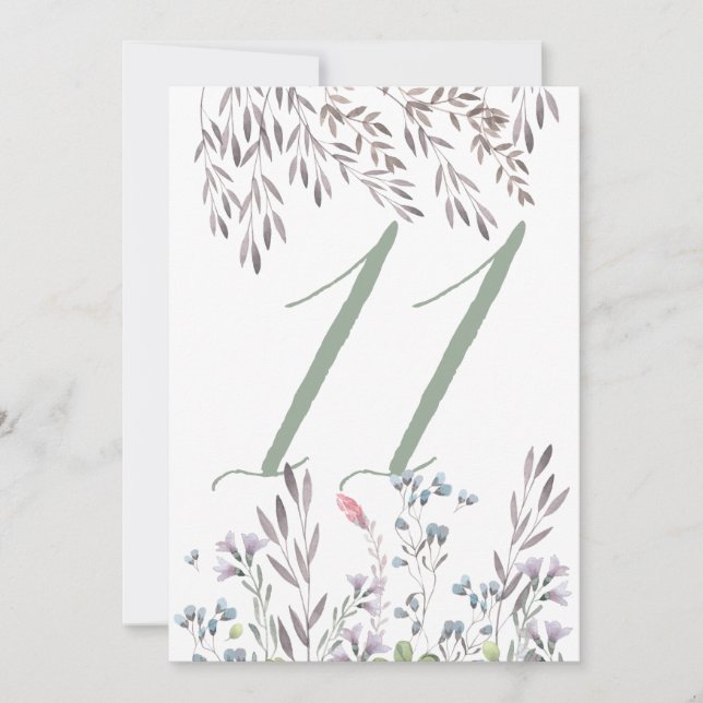 Invitación Una mesa de boda de flores silvestres nº 11 a dos  (Anverso)
