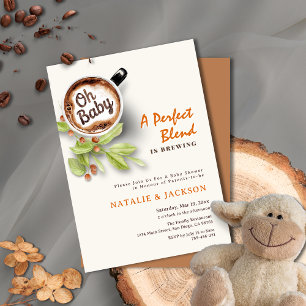 Invitación Una mezcla perfecta es preparar Baby Shower para c
