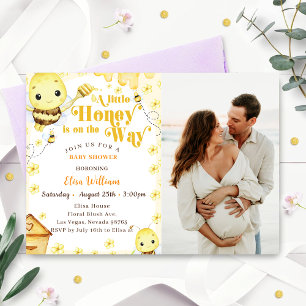 Invitación Una Miel Pequeña Está En Camino De La Foto De Baby