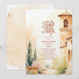 Invitación Una muestra de Italia Despedida de soltera italian