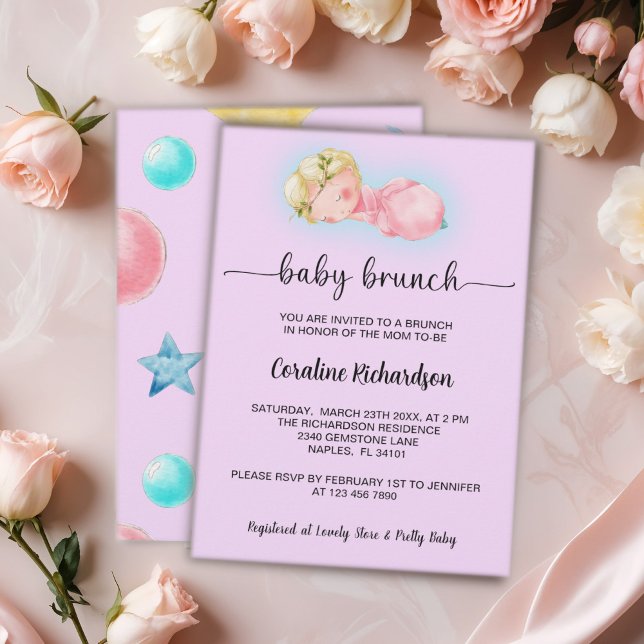 Invitación Una niña dulce Baby Brunch (Subido por el creador)