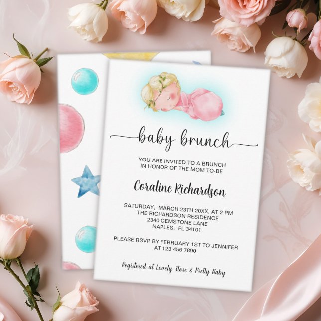 Invitación Una niña dulce Baby Brunch (Subido por el creador)