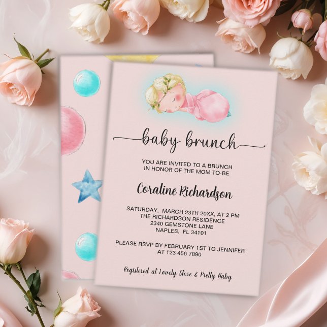 Invitación Una niña dulce Baby Brunch (Subido por el creador)