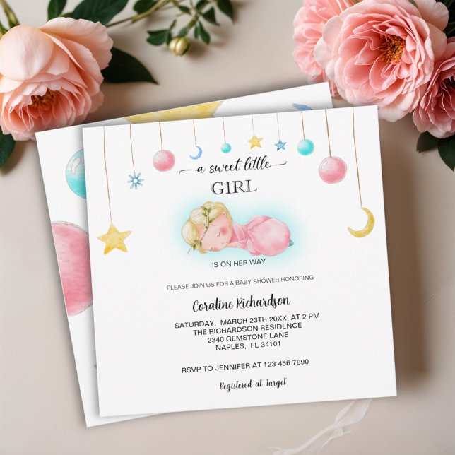 Invitación Una niña dulce Baby Shower (Subido por el creador)