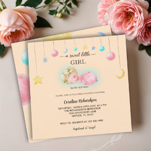 Invitación Una niña dulce Baby Shower