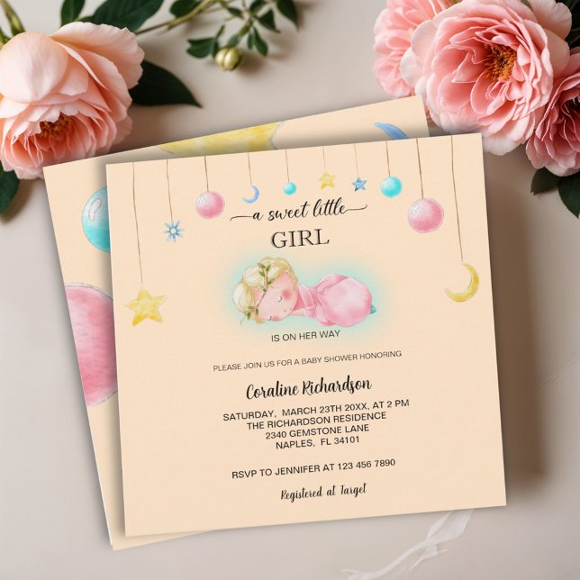 Invitación Una niña dulce Baby Shower (Subido por el creador)