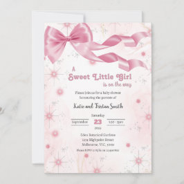 Invitación Una Niña Dulce Está En Camino De Baby Shower