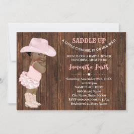 Invitación Una niña pequeña camino a rosar un Baby Shower