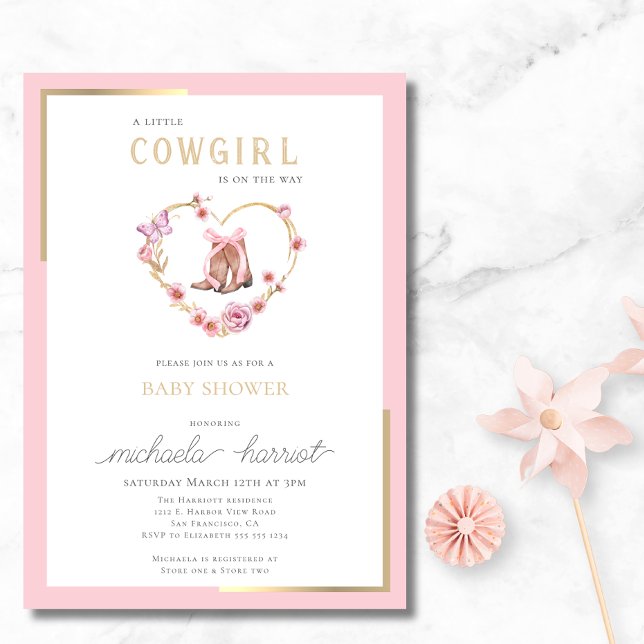 Invitación Una niña pequeña está en camino a Baby Shower (Subido por el creador)