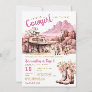 Invitación Una niña pequeña está en camino a Baby Shower West